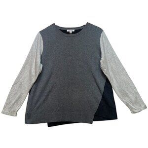 Calvin Klein Womens Color-Block Pullover Sweatshirt  Sz L Multi Stretch